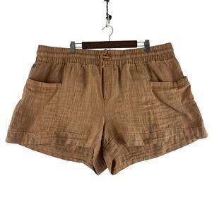 ATHLETA CABO LINEN TEXTURED 4" SHORTS, SIZE 22